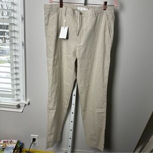 PORTER & ASH LINEN  blend slim fit PANTS BRAND NEW WITH‎ TAGS SIZE  36